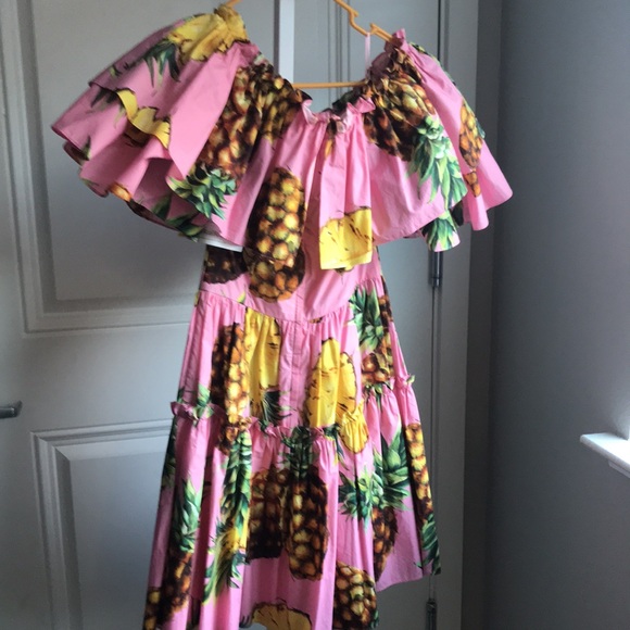 Like new Dolce&gabbana Pink Dress with Pineapple Print - Picture 4 of 7